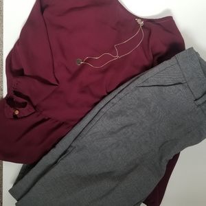 Grey Cropped Trousers